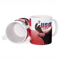 USA and Japan Rugby Ceramic Mug Eagles Brave Blossoms Together Pacific - Wonder Print Shop