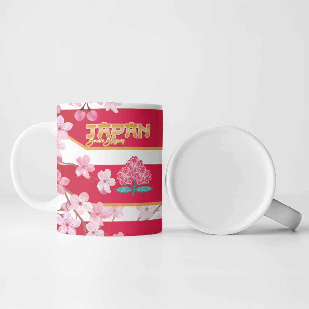 USA and Japan Rugby Ceramic Mug Eagles Brave Blossoms Together Pacific - Wonder Print Shop