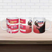 USA and Japan Rugby Ceramic Mug Eagles Brave Blossoms Together Pacific - Wonder Print Shop