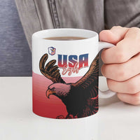 USA and Japan Rugby Ceramic Mug Eagles Brave Blossoms Together Pacific - Wonder Print Shop