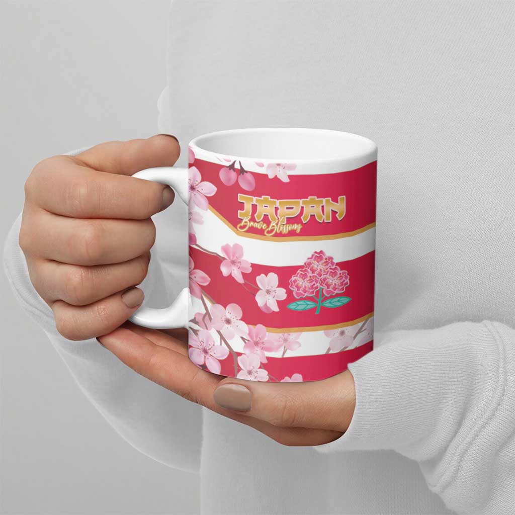 USA and Japan Rugby Ceramic Mug Eagles Brave Blossoms Together Pacific - Wonder Print Shop