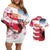 USA and Japan Rugby Custom Couples Matching Off Shoulder Short Dress and Hawaiian Shirt Eagles Brave Blossoms Together Pacific - Wonder Print Shop