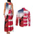 USA and Japan Rugby Custom Couples Matching Tank Maxi Dress and Long Sleeve Button Shirt Eagles Brave Blossoms Together Pacific - Wonder Print Shop