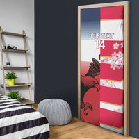USA and Japan Rugby Custom Door Cover Eagles Brave Blossoms Together Pacific - Wonder Print Shop