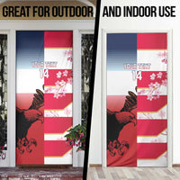 USA and Japan Rugby Custom Door Cover Eagles Brave Blossoms Together Pacific - Wonder Print Shop