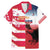USA and Japan Rugby Custom Family Matching Mermaid Dress and Hawaiian Shirt Eagles Brave Blossoms Together Pacific - Wonder Print Shop