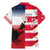USA and Japan Rugby Custom Family Matching Mermaid Dress and Hawaiian Shirt Eagles Brave Blossoms Together Pacific - Wonder Print Shop