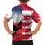 USA and Japan Rugby Custom Family Matching Off Shoulder Maxi Dress and Hawaiian Shirt Eagles Brave Blossoms Together Pacific - Wonder Print Shop