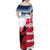 USA and Japan Rugby Custom Family Matching Off Shoulder Maxi Dress and Hawaiian Shirt Eagles Brave Blossoms Together Pacific - Wonder Print Shop