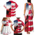 USA and Japan Rugby Custom Family Matching Tank Maxi Dress and Hawaiian Shirt Eagles Brave Blossoms Together Pacific - Wonder Print Shop