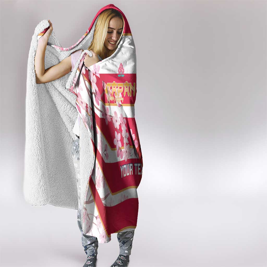 USA and Japan Rugby Custom Hooded Blanket Eagles Brave Blossoms Together Pacific - Wonder Print Shop