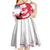 USA and Japan Rugby Custom Kid Short Sleeve Dress Eagles Brave Blossoms Together Pacific - Wonder Print Shop