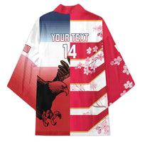 USA and Japan Rugby Custom Kimono Eagles Brave Blossoms Together Pacific - Wonder Print Shop