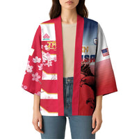 USA and Japan Rugby Custom Kimono Eagles Brave Blossoms Together Pacific - Wonder Print Shop
