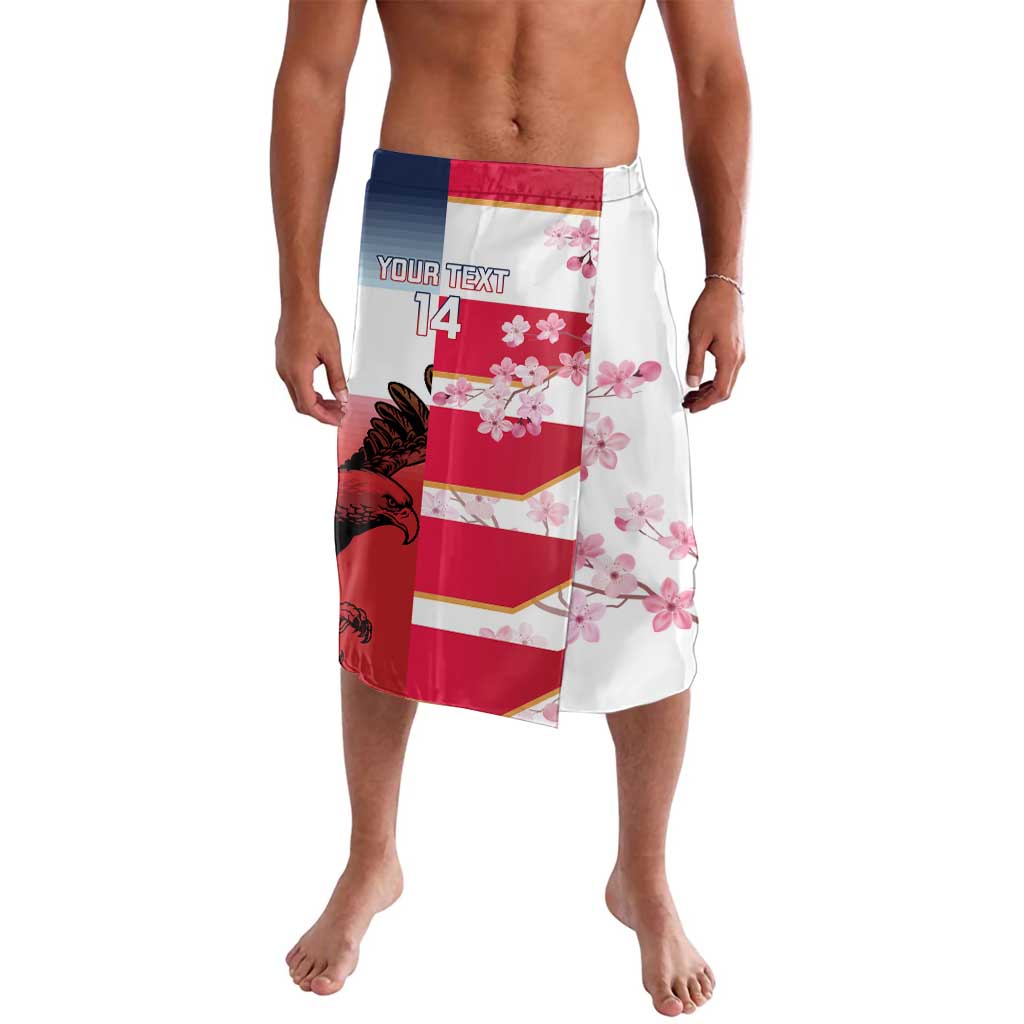 USA and Japan Rugby Custom Lavalava Eagles Brave Blossoms Together Pacific - Wonder Print Shop