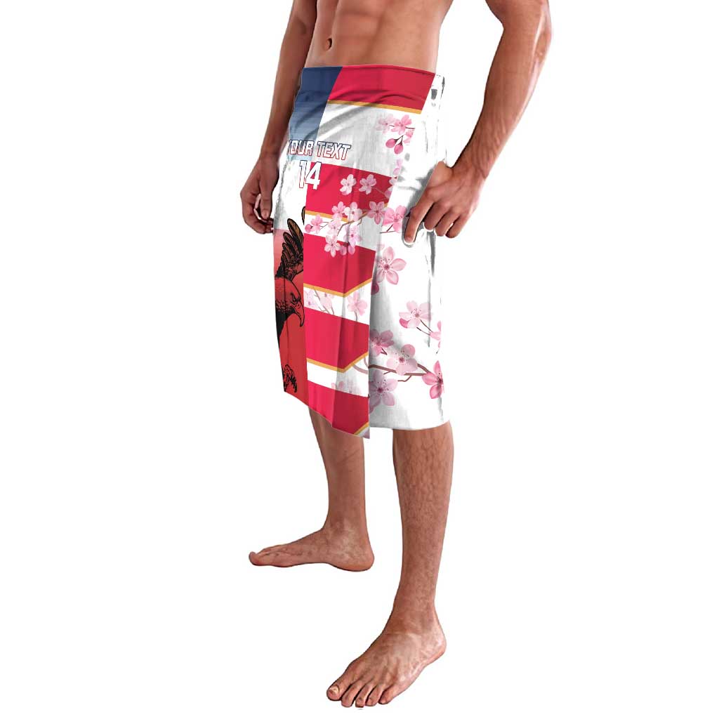 USA and Japan Rugby Custom Lavalava Eagles Brave Blossoms Together Pacific - Wonder Print Shop