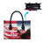 USA and Japan Rugby Custom Leather Bag Eagles Brave Blossoms Together Pacific - Wonder Print Shop