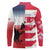 USA and Japan Rugby Custom Long Sleeve Polo Shirt Eagles Brave Blossoms Together Pacific - Wonder Print Shop
