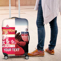 USA and Japan Rugby Custom Luggage Cover Eagles Brave Blossoms Together Pacific - Wonder Print Shop