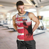 USA and Japan Rugby Custom Men Tank Top Eagles Brave Blossoms Together Pacific - Wonder Print Shop