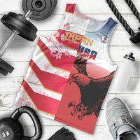 USA and Japan Rugby Custom Men Tank Top Eagles Brave Blossoms Together Pacific - Wonder Print Shop