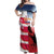 USA and Japan Rugby Custom Off Shoulder Maxi Dress Eagles Brave Blossoms Together Pacific - Wonder Print Shop