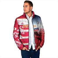 USA and Japan Rugby Custom Padded Jacket Eagles Brave Blossoms Together Pacific - Wonder Print Shop