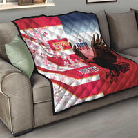 USA and Japan Rugby Custom Quilt Eagles Brave Blossoms Together Pacific - Wonder Print Shop