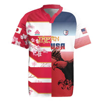 USA and Japan Rugby Custom Rugby Jersey Eagles Brave Blossoms Together Pacific - Wonder Print Shop