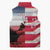 USA and Japan Rugby Custom Sleeveless Puffer Jacket Eagles Brave Blossoms Together Pacific - Wonder Print Shop