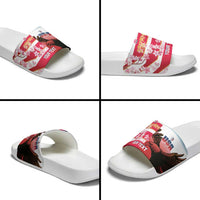 USA and Japan Rugby Custom Slide Sandals Eagles Brave Blossoms Together Pacific - Wonder Print Shop