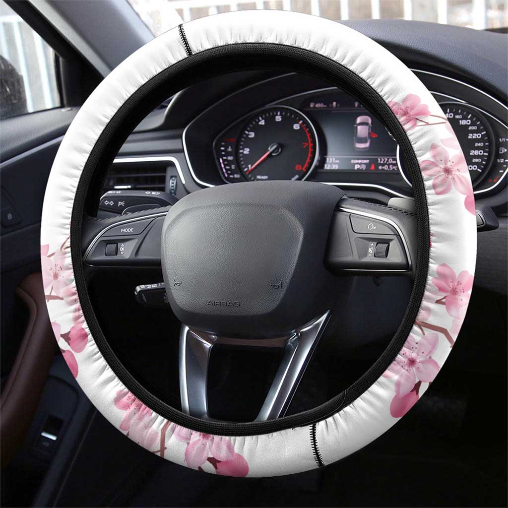USA and Japan Rugby Steering Wheel Cover Eagles Brave Blossoms Together Pacific - Wonder Print Shop