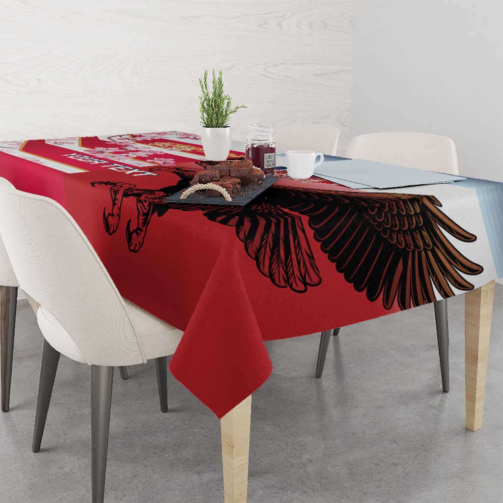 USA and Japan Rugby Custom Tablecloth Eagles Brave Blossoms Together Pacific - Wonder Print Shop