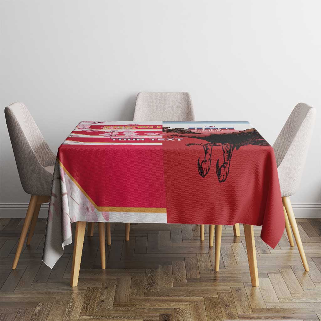 USA and Japan Rugby Custom Tablecloth Eagles Brave Blossoms Together Pacific - Wonder Print Shop