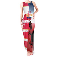 USA and Japan Rugby Custom Tank Maxi Dress Eagles Brave Blossoms Together Pacific - Wonder Print Shop