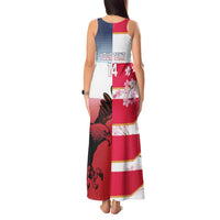 USA and Japan Rugby Custom Tank Maxi Dress Eagles Brave Blossoms Together Pacific - Wonder Print Shop