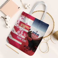 USA and Japan Rugby Custom Tote Bag Eagles Brave Blossoms Together Pacific - Wonder Print Shop