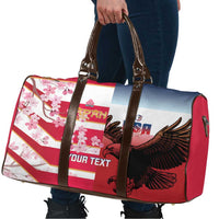 USA and Japan Rugby Custom Travel Bag Eagles Brave Blossoms Together Pacific - Wonder Print Shop