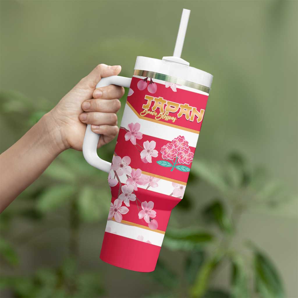 USA and Japan Rugby Tumbler With Handle Eagles Brave Blossoms Together Pacific - Wonder Print Shop