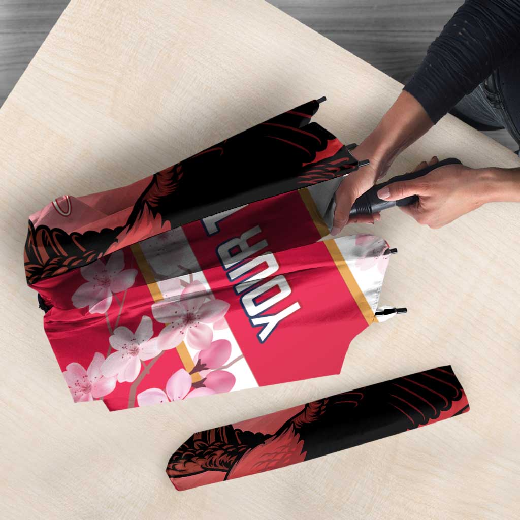 USA and Japan Rugby Custom Umbrella Eagles Brave Blossoms Together Pacific - Wonder Print Shop