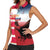 USA and Japan Rugby Custom Women Sleeveless Polo Shirt Eagles Brave Blossoms Together Pacific - Wonder Print Shop