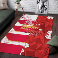 Canada and Japan Rugby Custom Area Rug Canucks Brave Blossoms Together Pacific - Wonder Print Shop