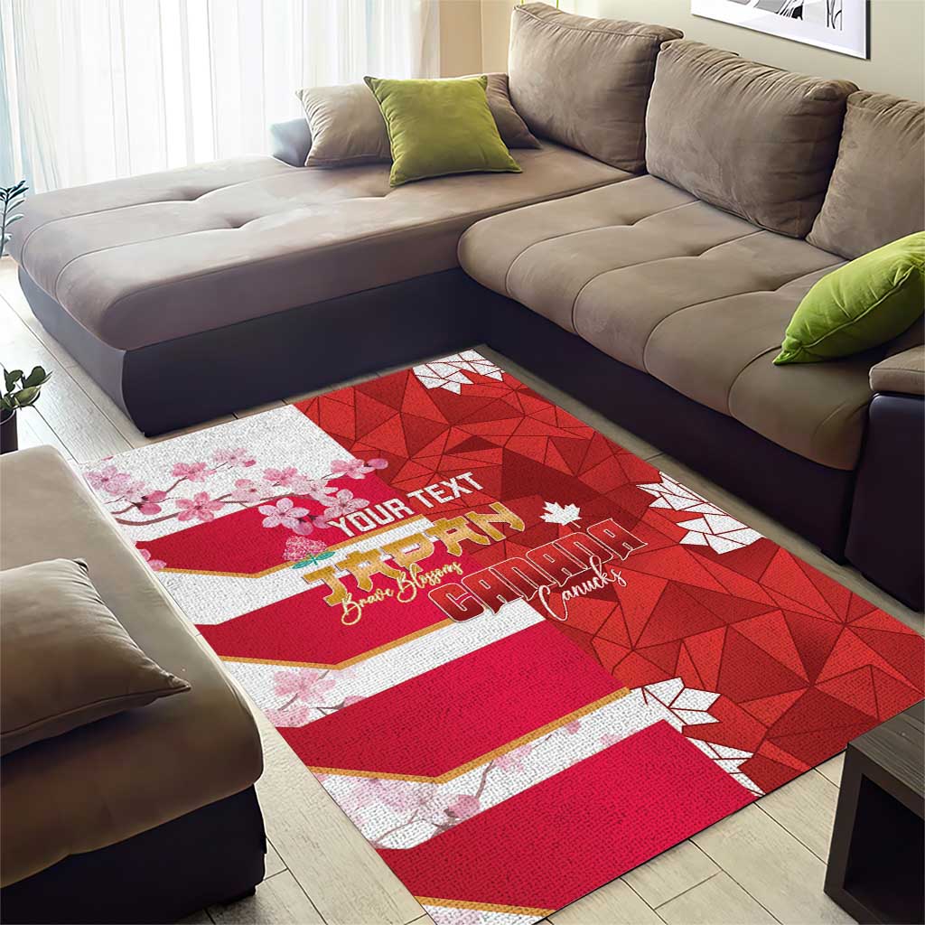 Canada and Japan Rugby Custom Area Rug Canucks Brave Blossoms Together Pacific - Wonder Print Shop