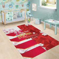 Canada and Japan Rugby Custom Area Rug Canucks Brave Blossoms Together Pacific - Wonder Print Shop