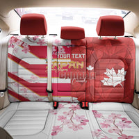 Canada and Japan Rugby Custom Back Car Seat Cover Canucks Brave Blossoms Together Pacific - Wonder Print Shop
