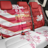 Canada and Japan Rugby Custom Back Car Seat Cover Canucks Brave Blossoms Together Pacific - Wonder Print Shop