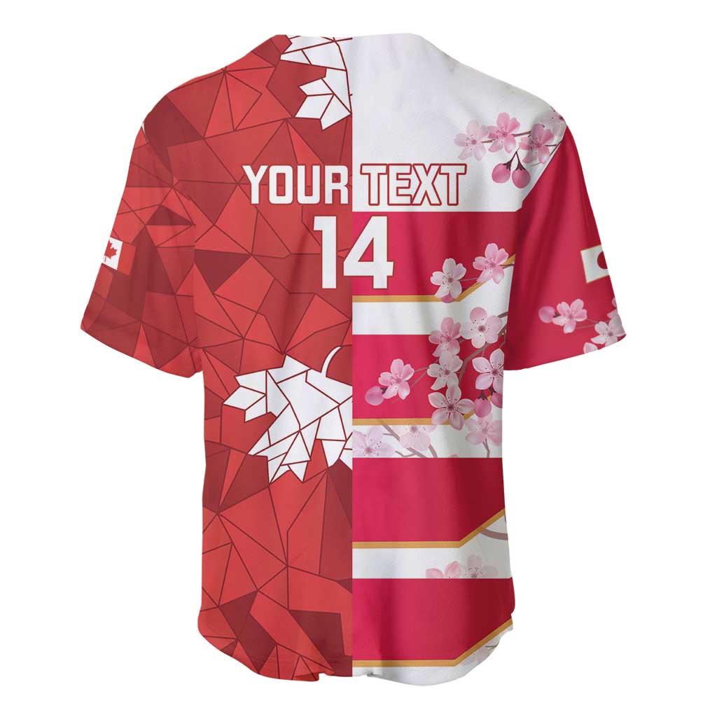 Canada and Japan Rugby Custom Baseball Jersey Canucks Brave Blossoms Together Pacific - Wonder Print Shop