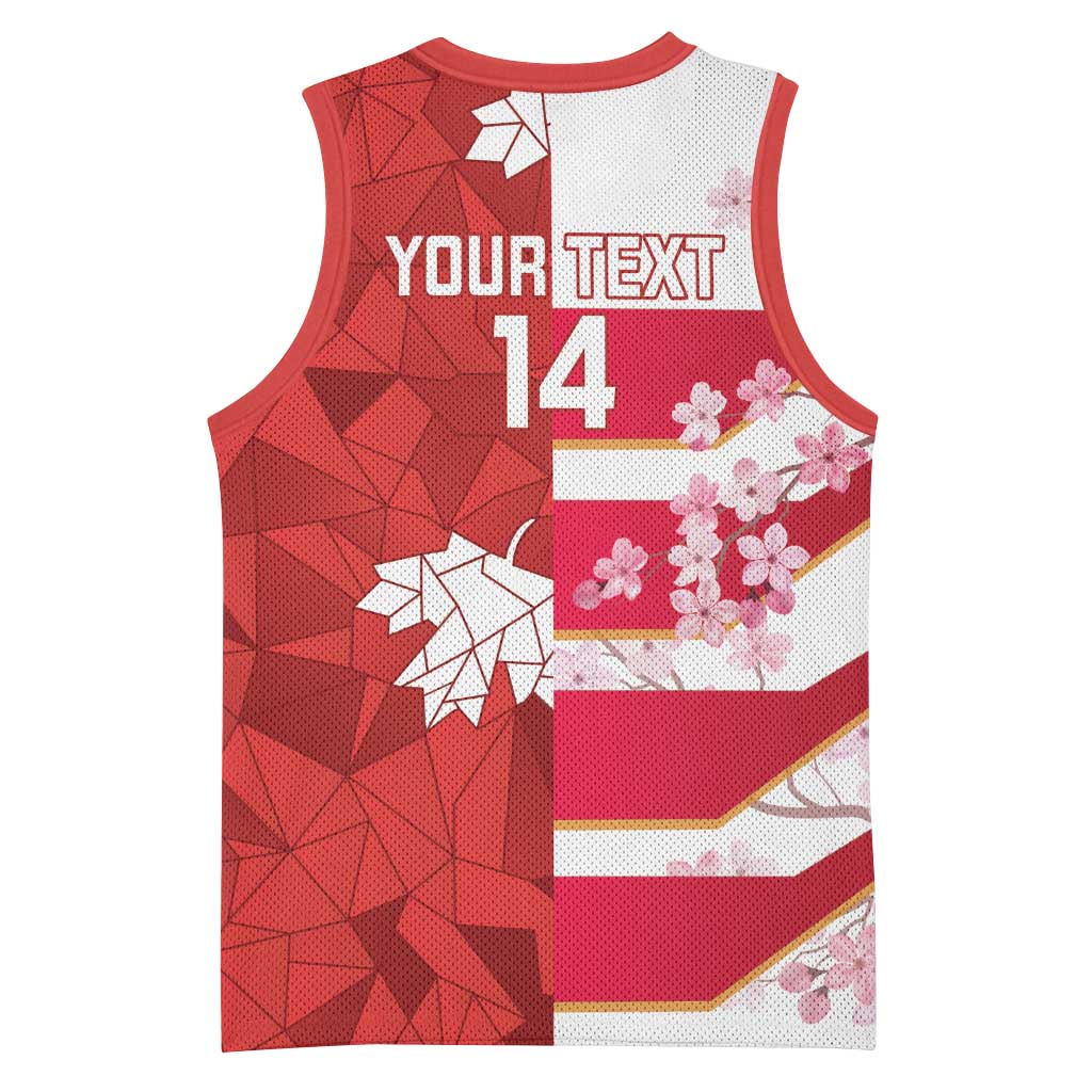 Canada and Japan Rugby Custom Basketball Jersey Canucks Brave Blossoms Together Pacific - Wonder Print Shop