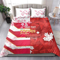 Canada and Japan Rugby Custom Bedding Set Canucks Brave Blossoms Together Pacific - Wonder Print Shop