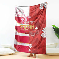 Canada and Japan Rugby Custom Blanket Canucks Brave Blossoms Together Pacific - Wonder Print Shop